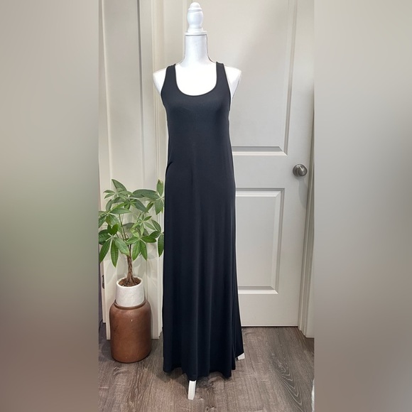 Vince Chambray Back Maxi Dress Black XS - Picture 2 of 5